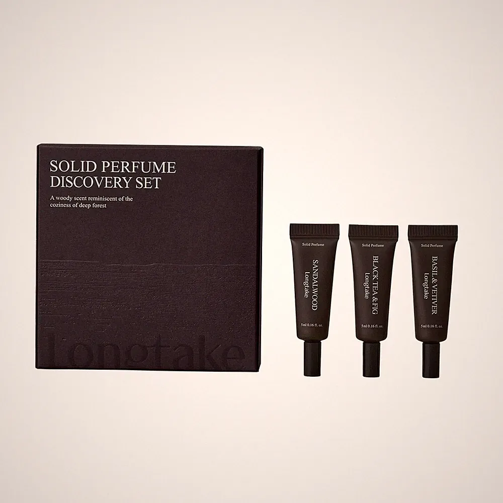 LONGTAKE Solid Perfume Discovery KitㅣFragrance Trio of 0.17 Fl Oz (Pack 3)