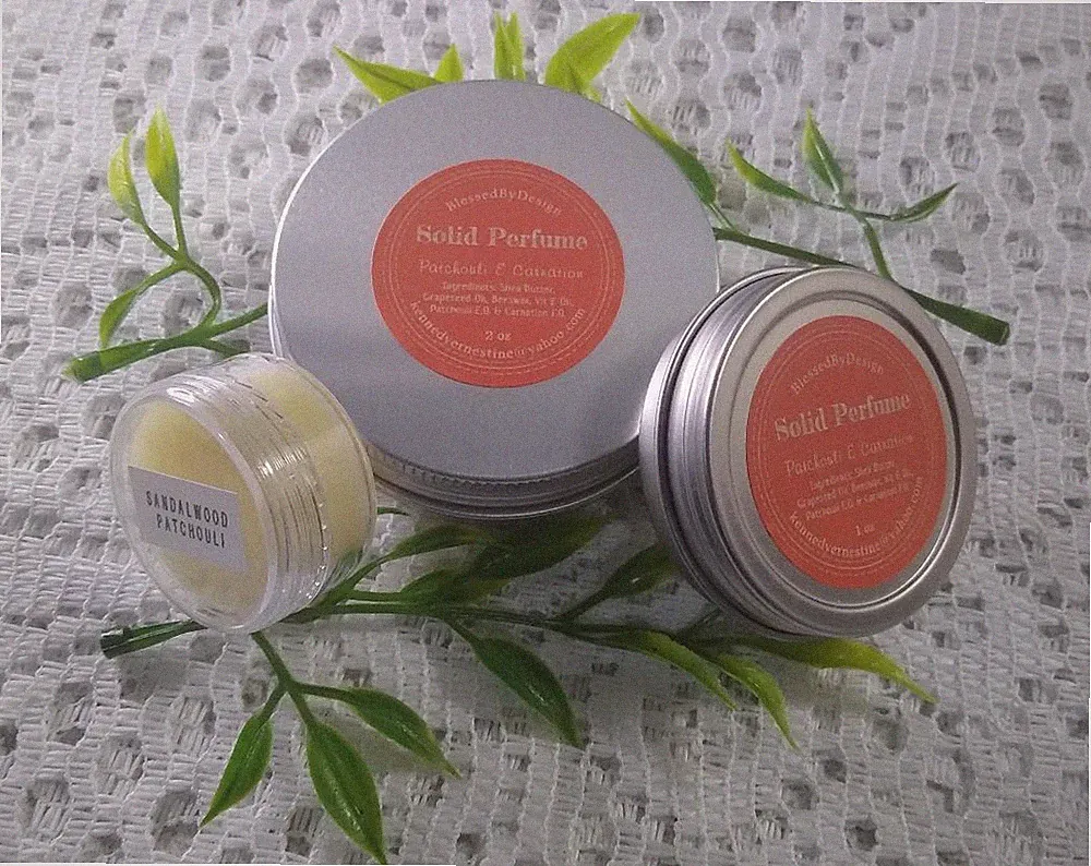 Natural Solid Perfume Balm for Women Alcohol Free Fragrance, Travel Friendly