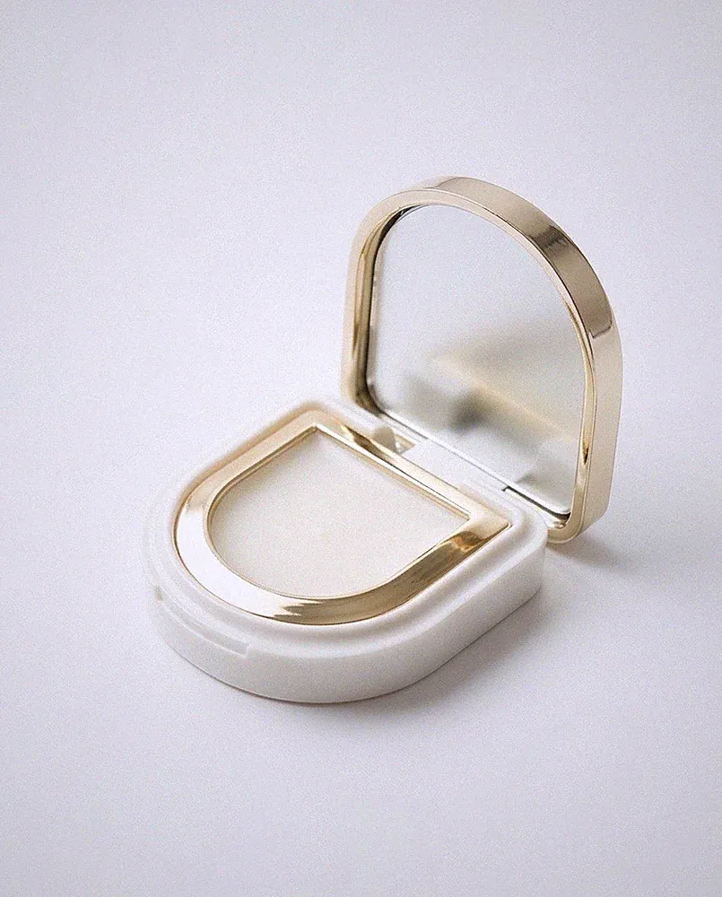 Portable Solid Perfume Balm Compact Mirror Travel Pocket Fragrance Gift