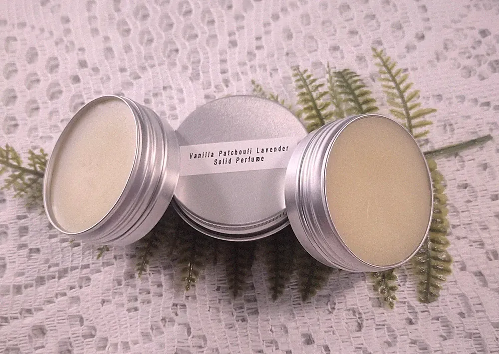 Vanilla, Patchouli & Lavender Solid Perfume Balm | Creamy & Alcohol-Free